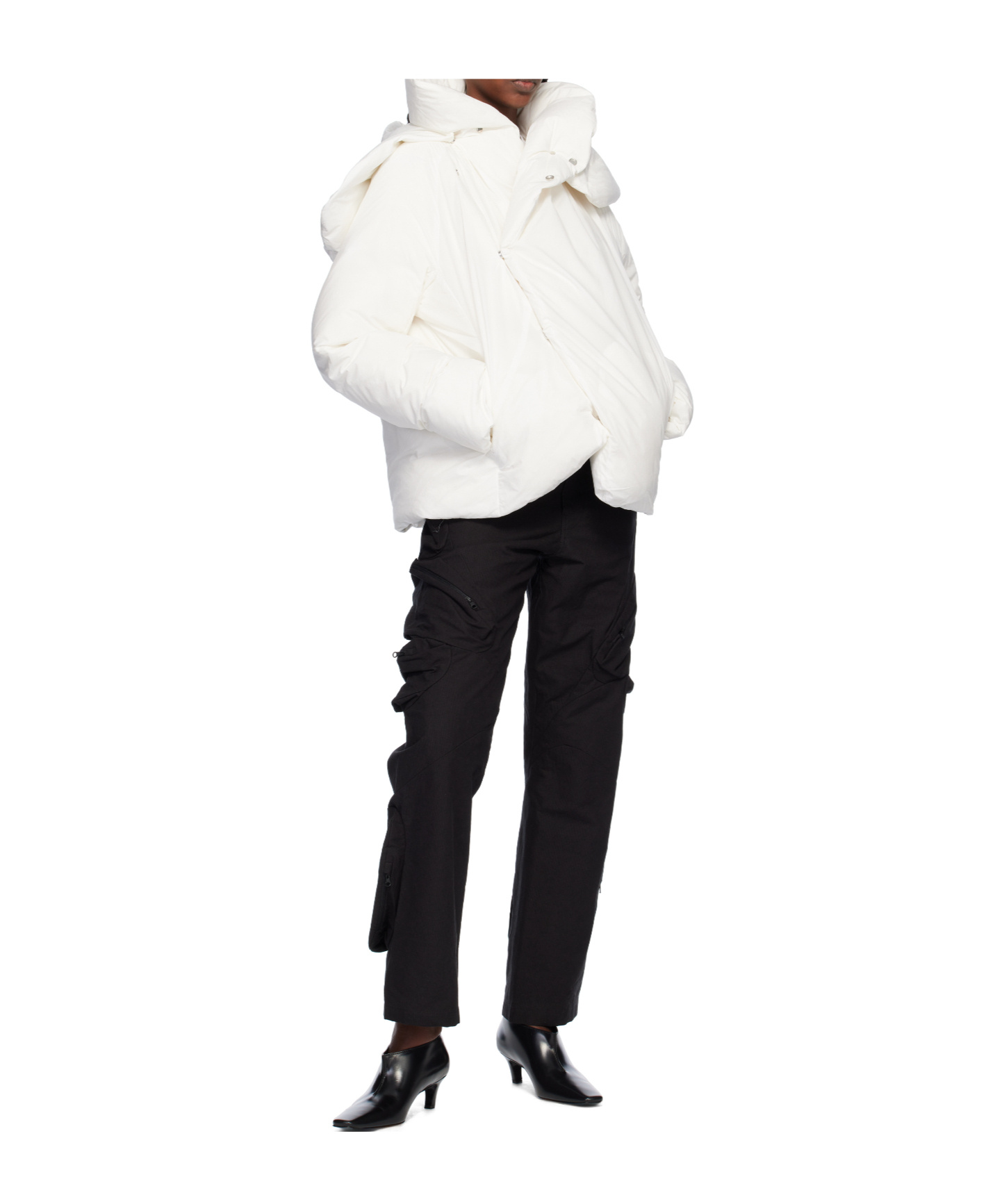 Post Archive Faction (paf) White 7.0 Center Down Jacket