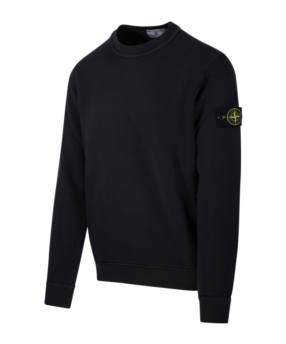 Shop Stone Island Compass-badge Sweatshirt In Black