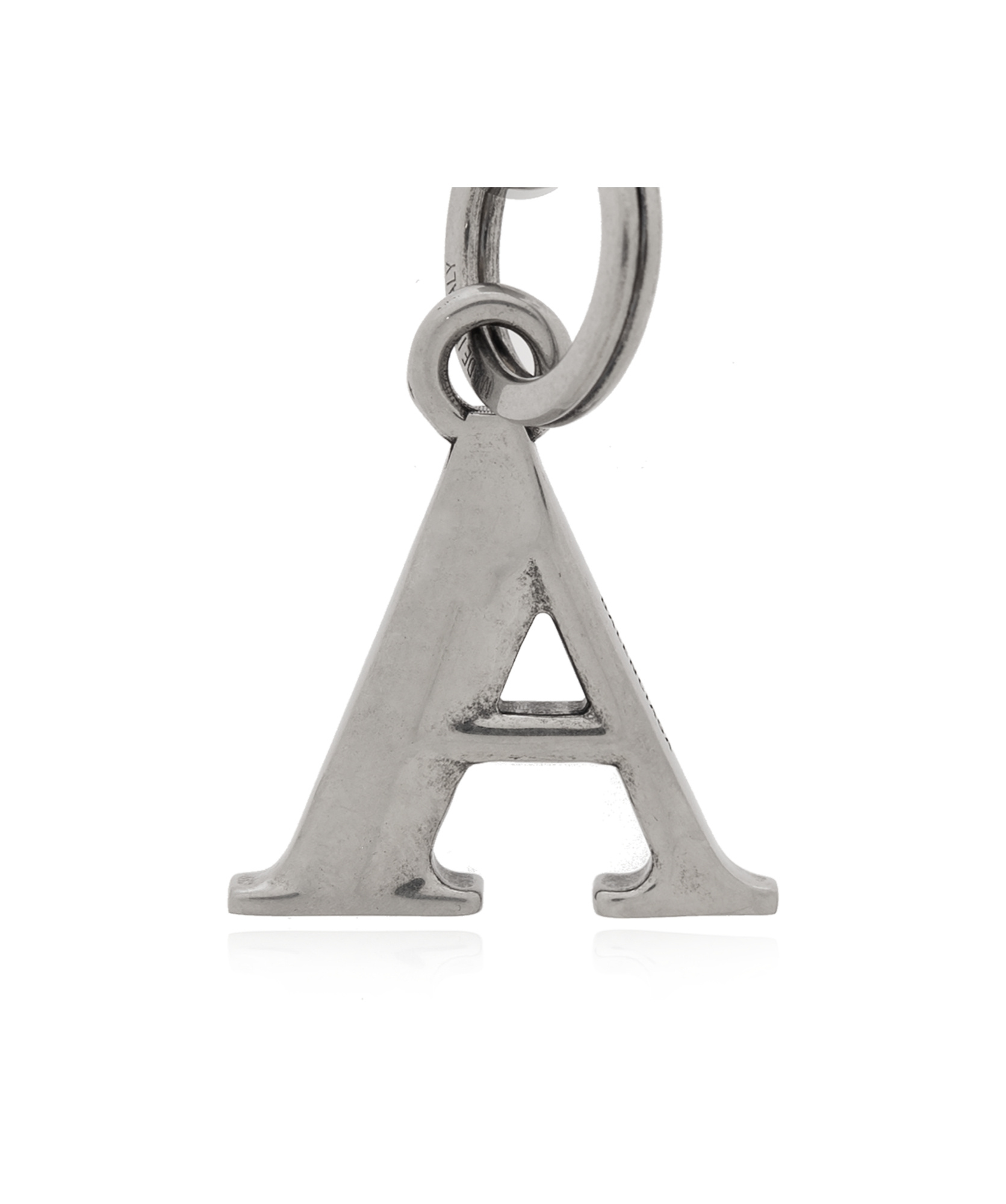 Balenciaga Letter Pattern Key Chain In Gray