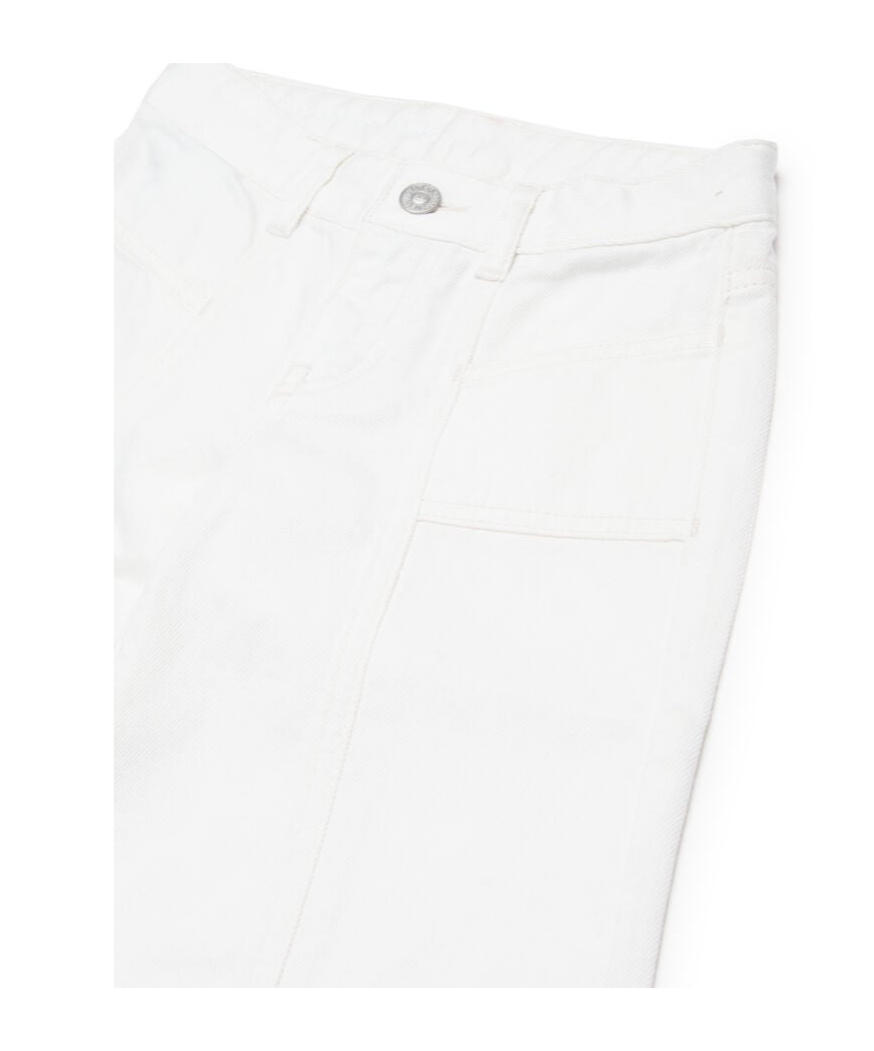 Diesel D-akii Flared-leg Jeans In White