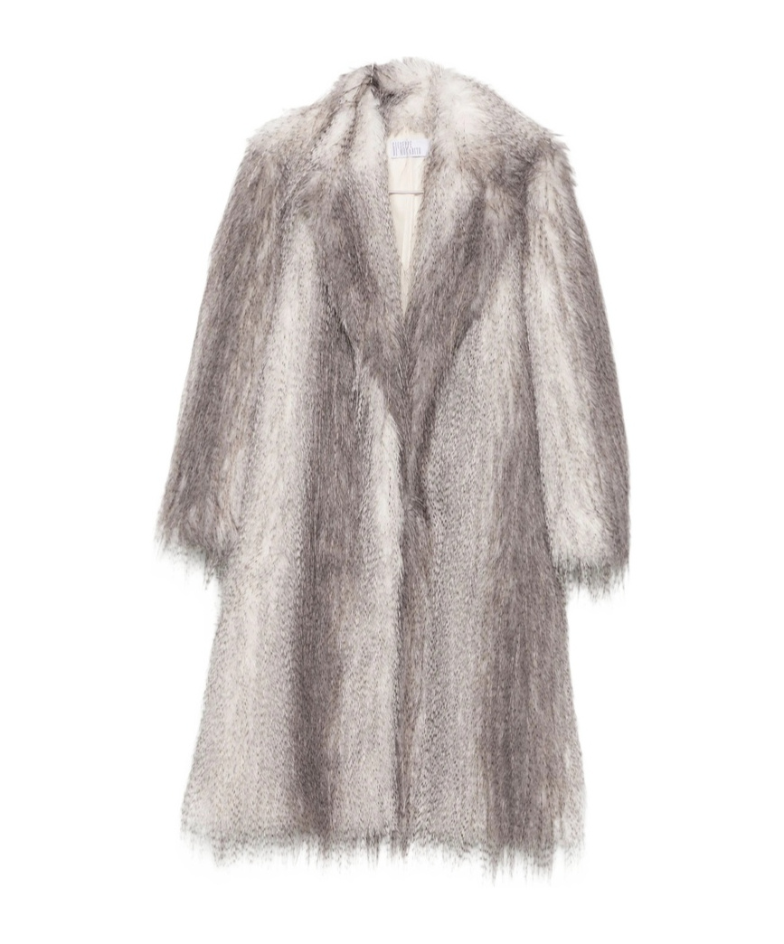 Giuseppe Di Morabito Belted Faux-fur Coat In Gray