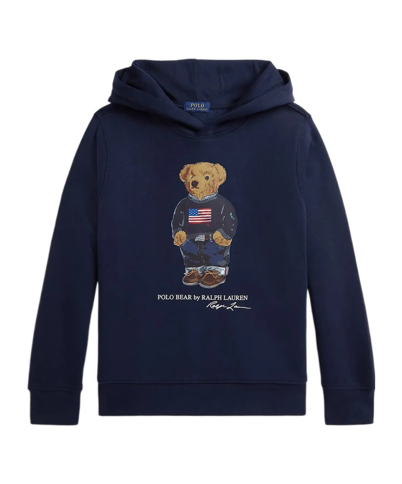 Ralph Lauren Boys Polo Bear Hoodie In Blue