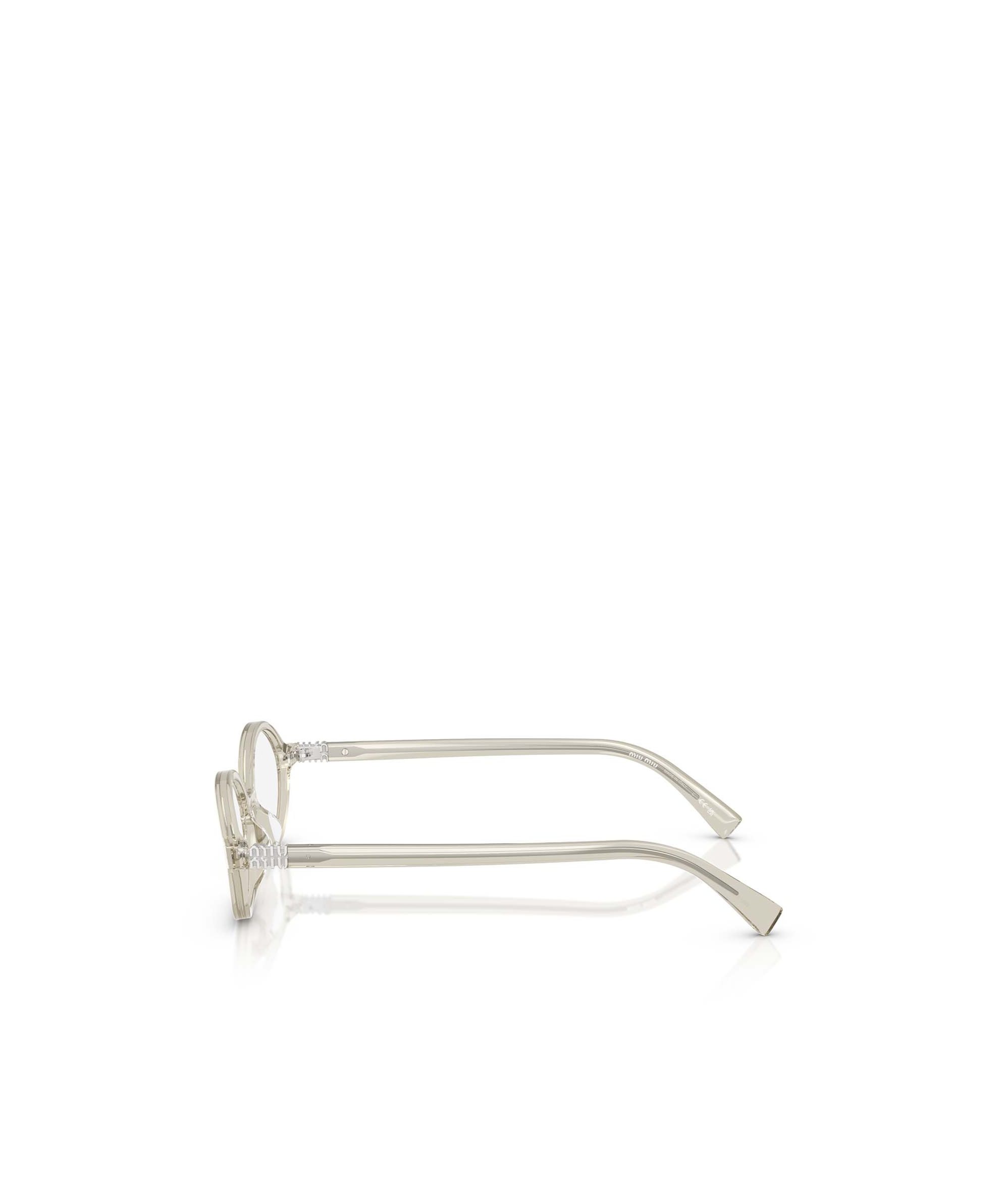 Miu Miu Mu 01xv Oval Acetate And Plastic Optical Glasses In Nude