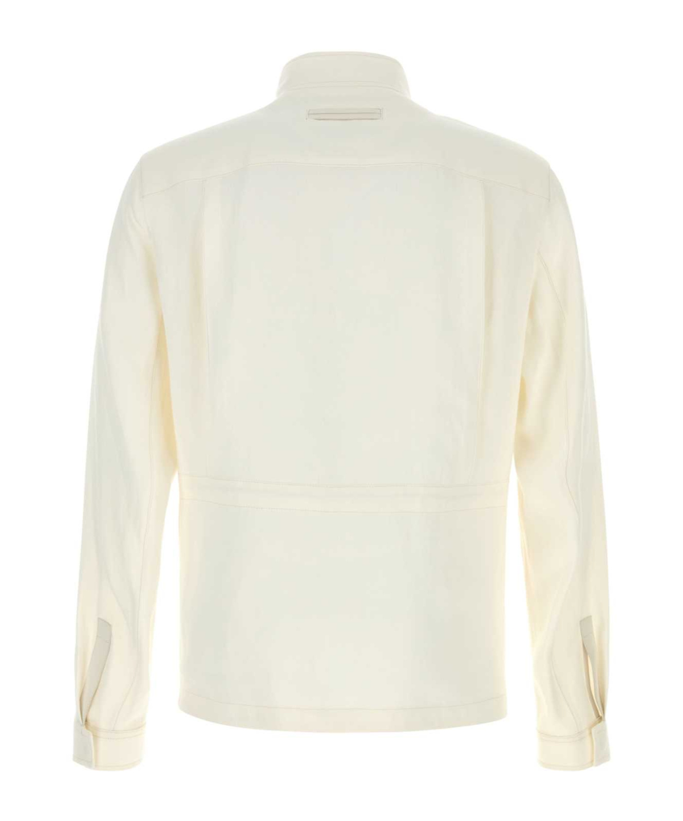 Shop Zegna Linen Jacket In White