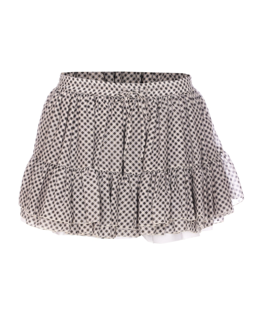 Aniye By Vichy Mini Vickie Check Mini Skirt In Gray