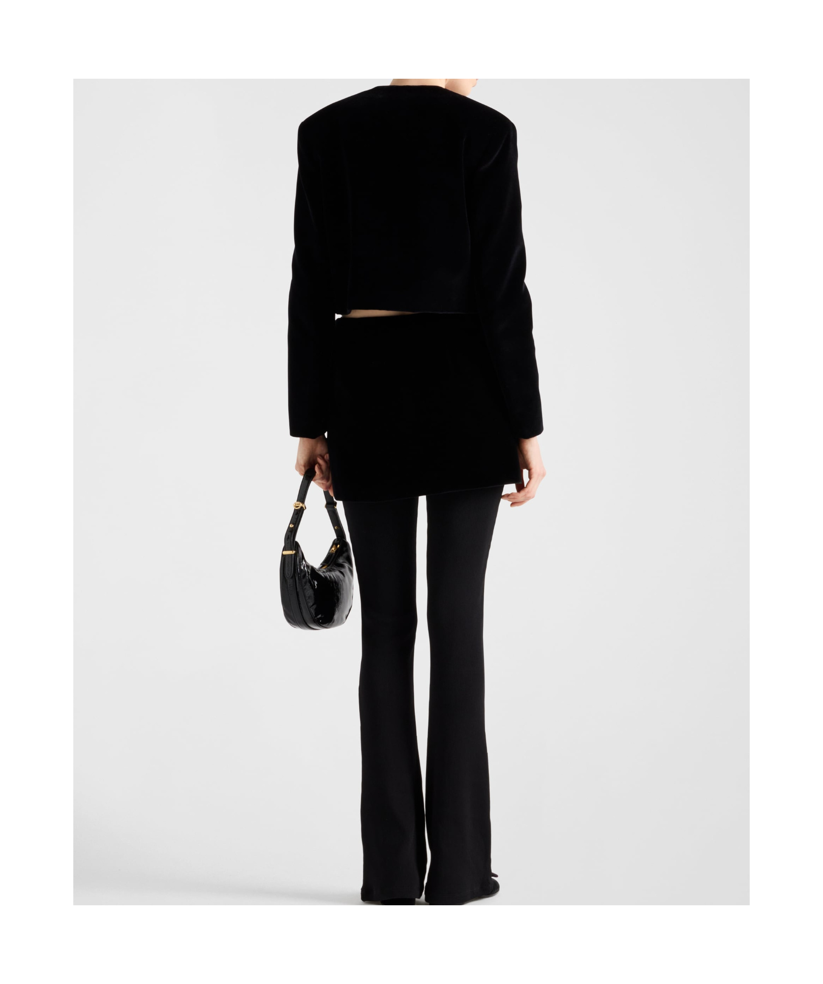 Prada Logo Mini Skirt In Black