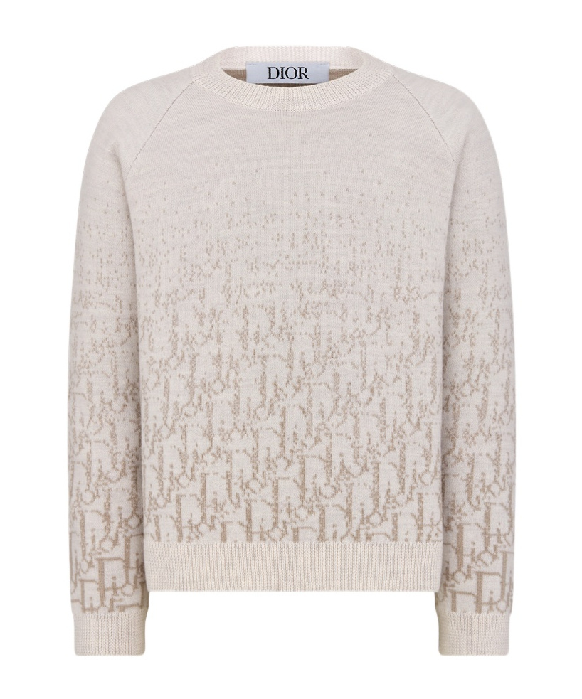 Dior Round-neck And Long-sleeved Sweater In White