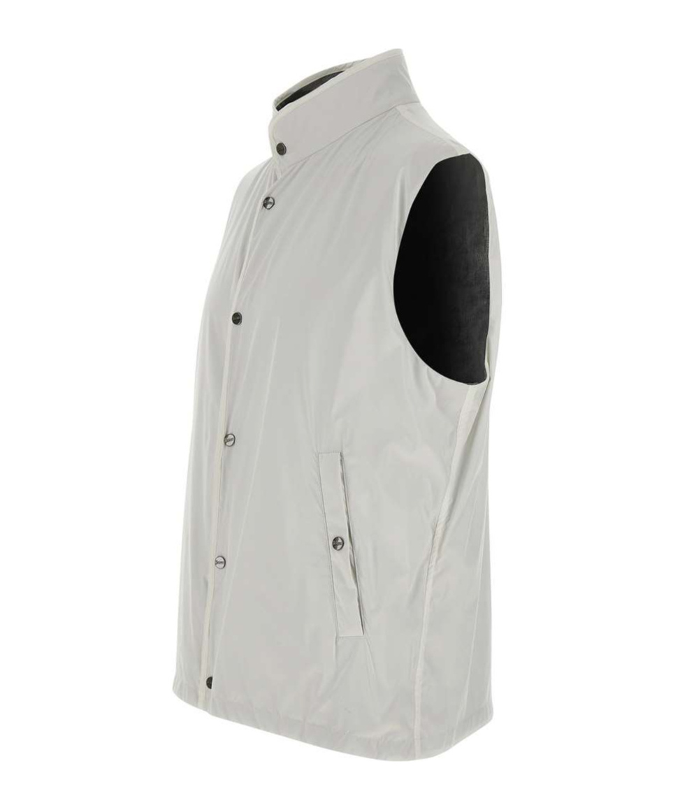 Herno Sleeveless Reversible Gilet High Collar In White