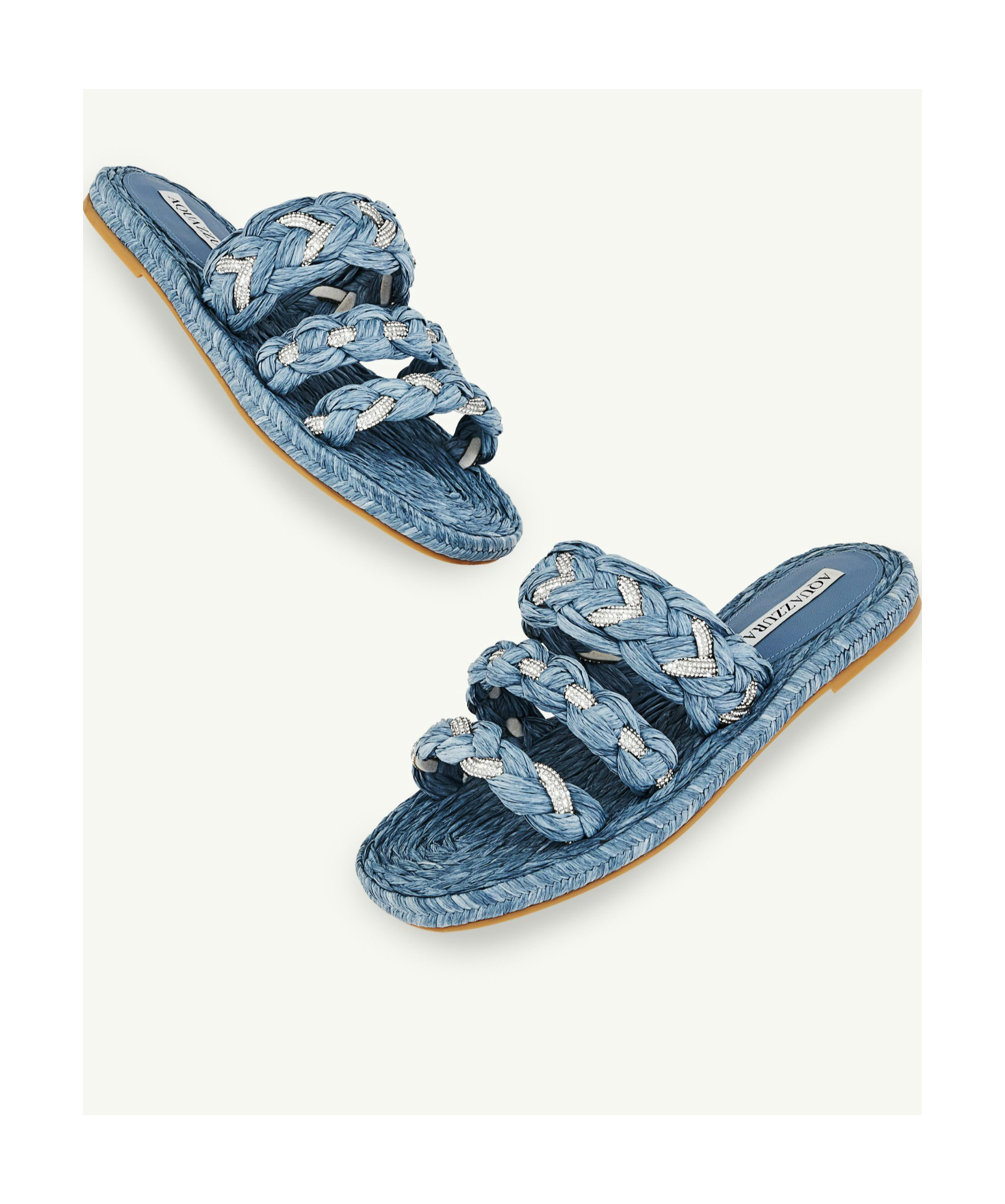 Aquazzura Costiera Flat Espadrille In Blue