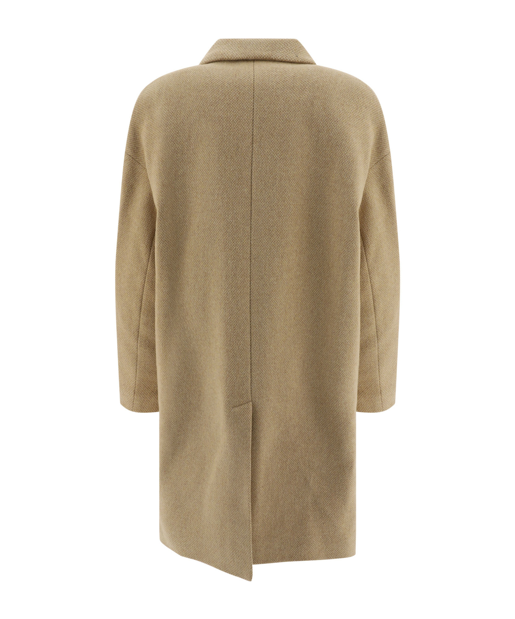 Isabel Marant Étoile Tailored Textured Fabric Coat With Back Vent In Nude