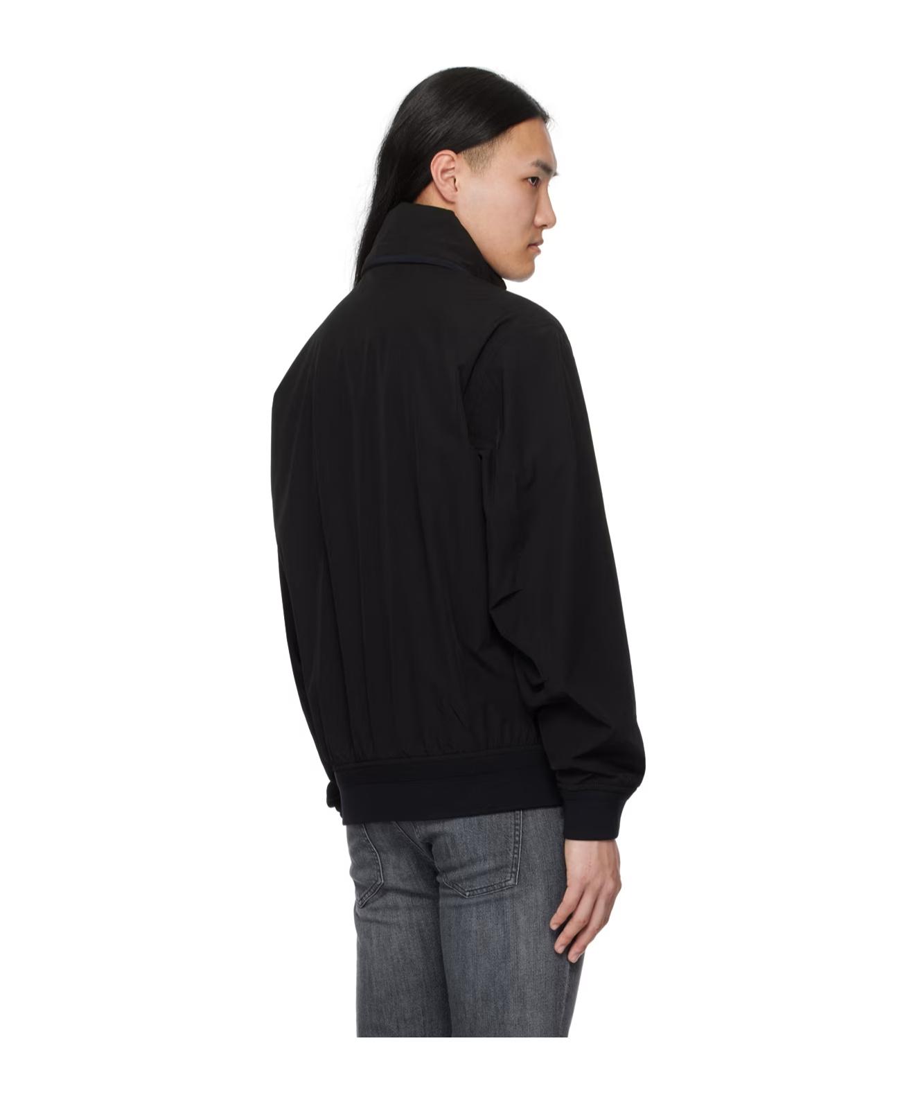 Shop Hugo Boss Logo-patch Bomber Jacket In Black