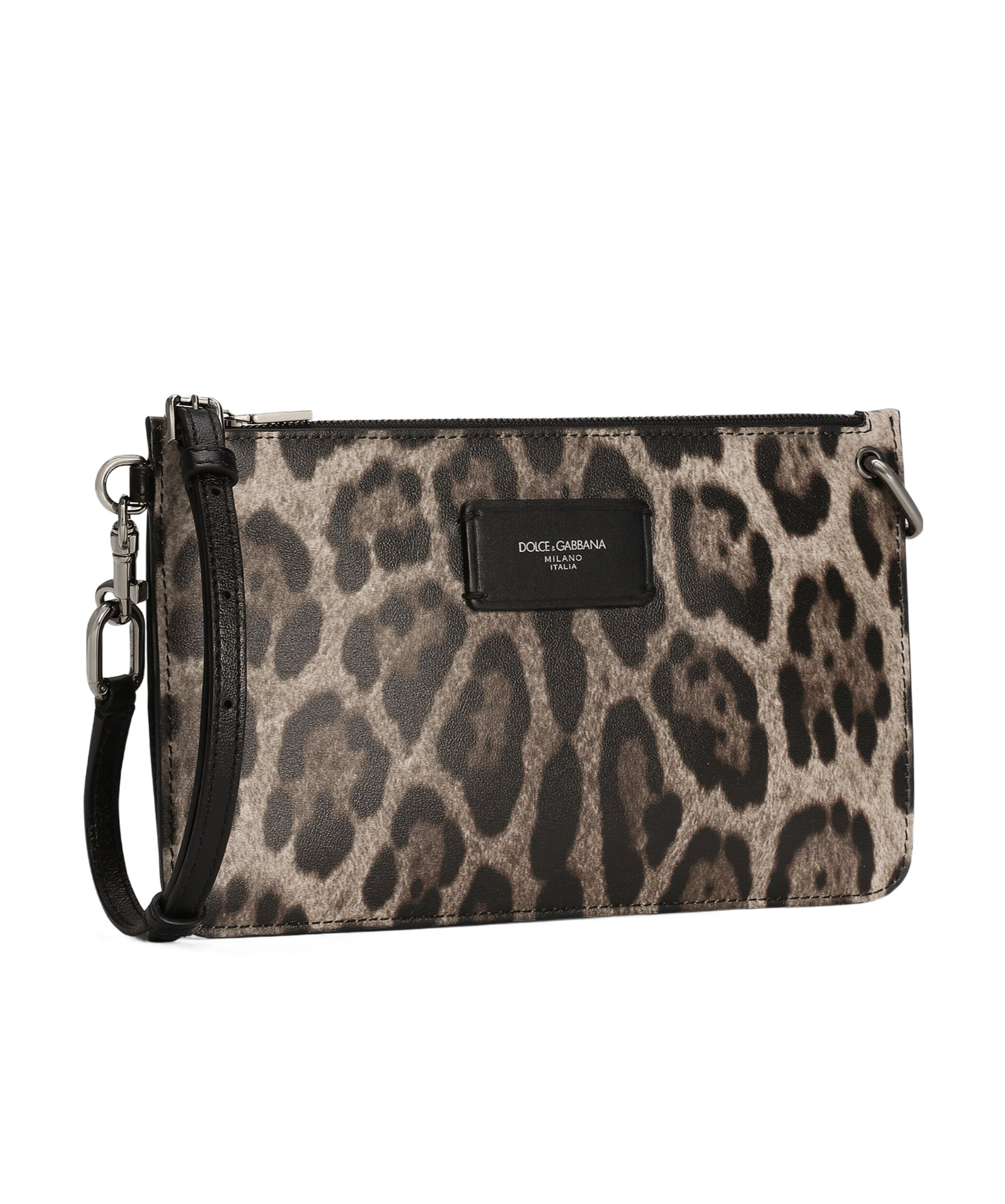 Dolce & Gabbana Leopard-print Toiletry Bag In Multicolor