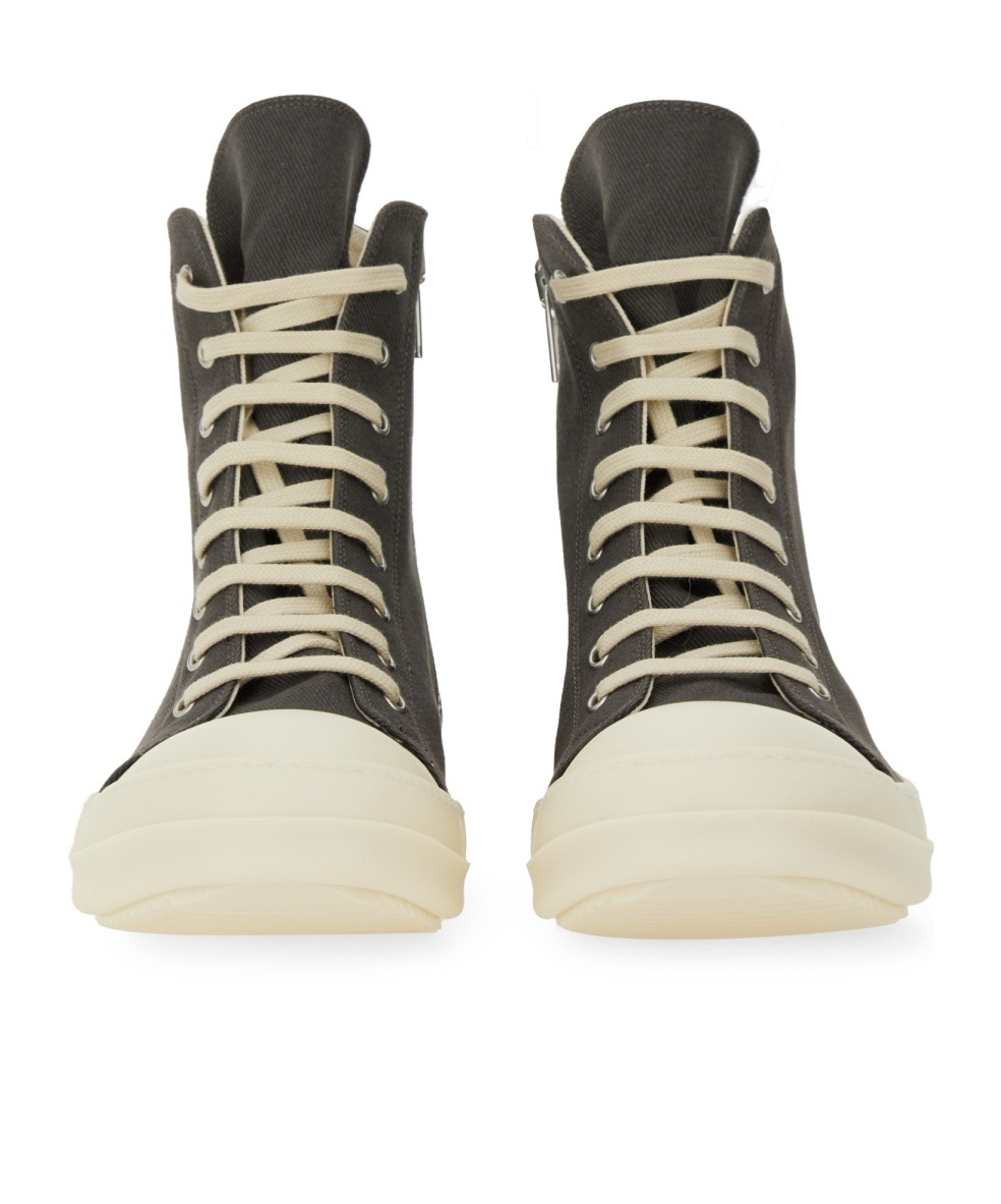 Rick Owens Drkshdw Drkshdw By Rick Owens High-top Cotton Sneakers In Black
