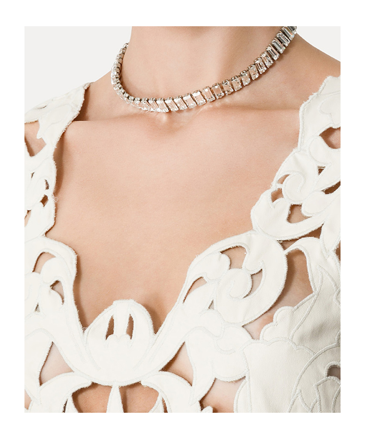Forte Forte Poetic Orchid Crop Top In Vegan Leather