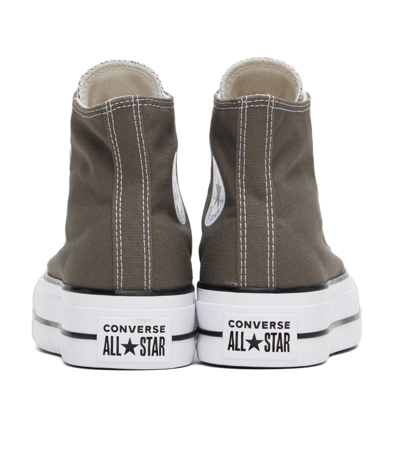 Converse Round Head Lace High-top Casual Sneakers In White