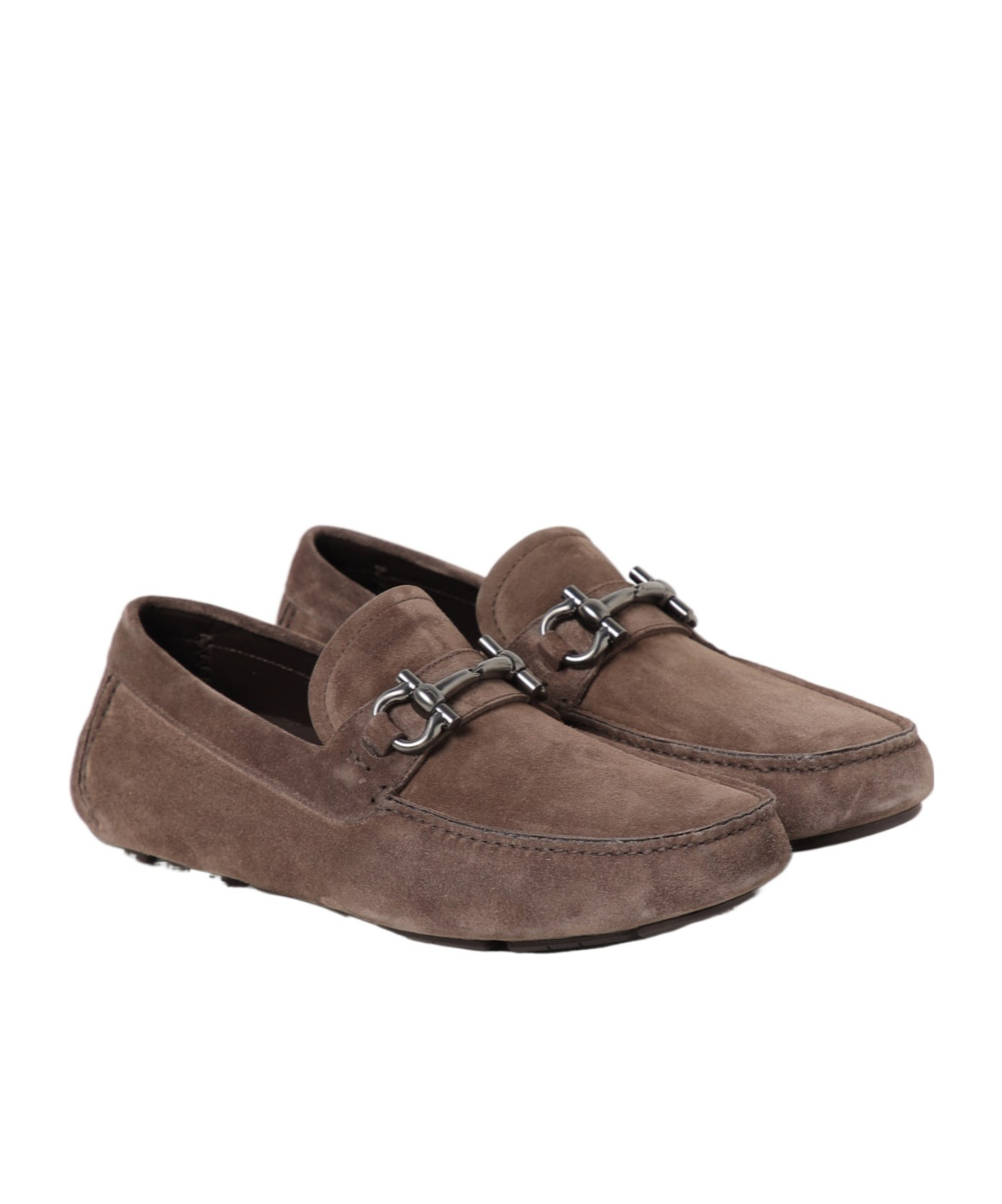 Ferragamo Gancini-detail Suede Loafers