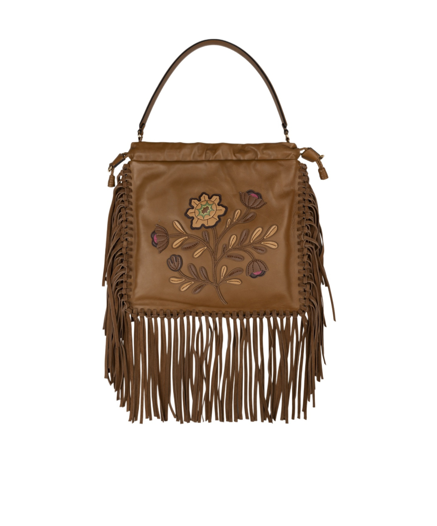 Etro Floral Embroidered Tote Bag In Brown