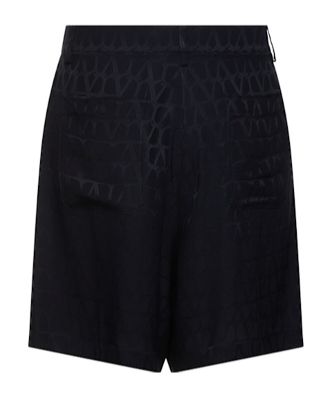 Valentino Textured Patterned Trousers With Side And Back Pockets
