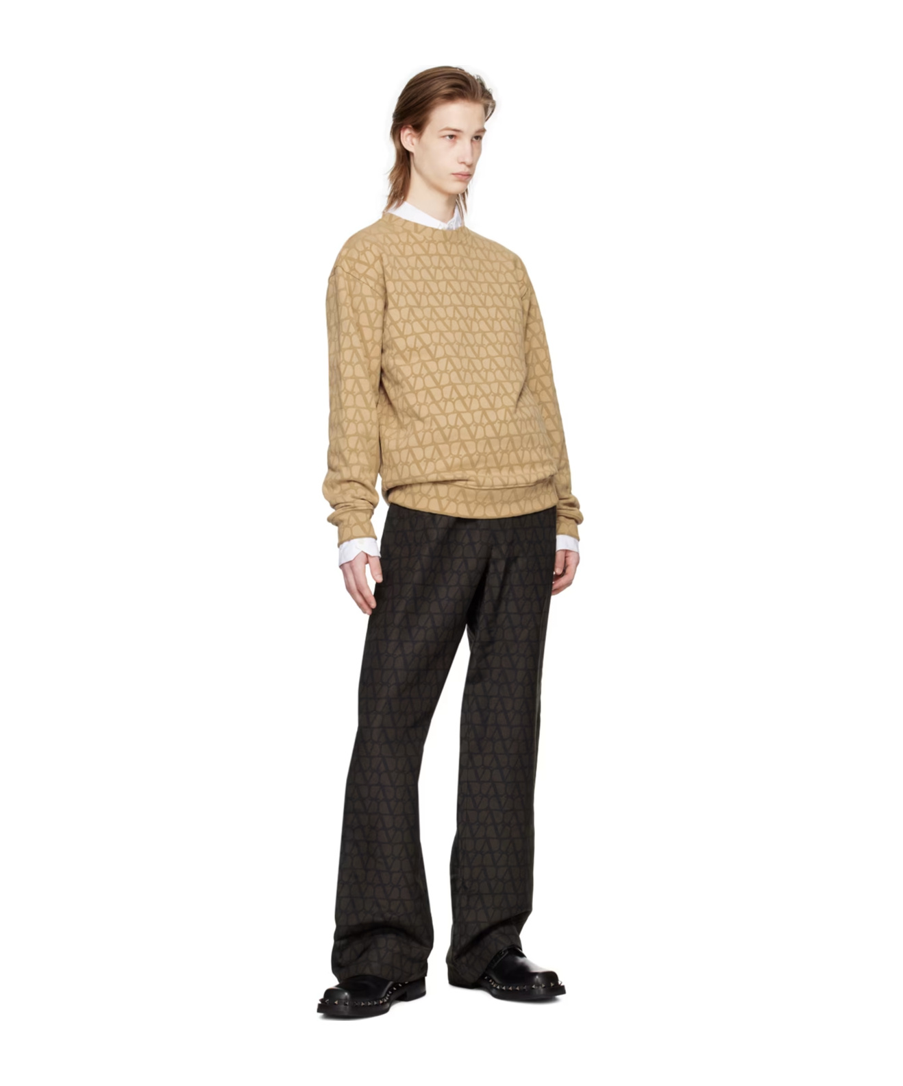 Valentino Elastic Waist Long Casual Pants In Black