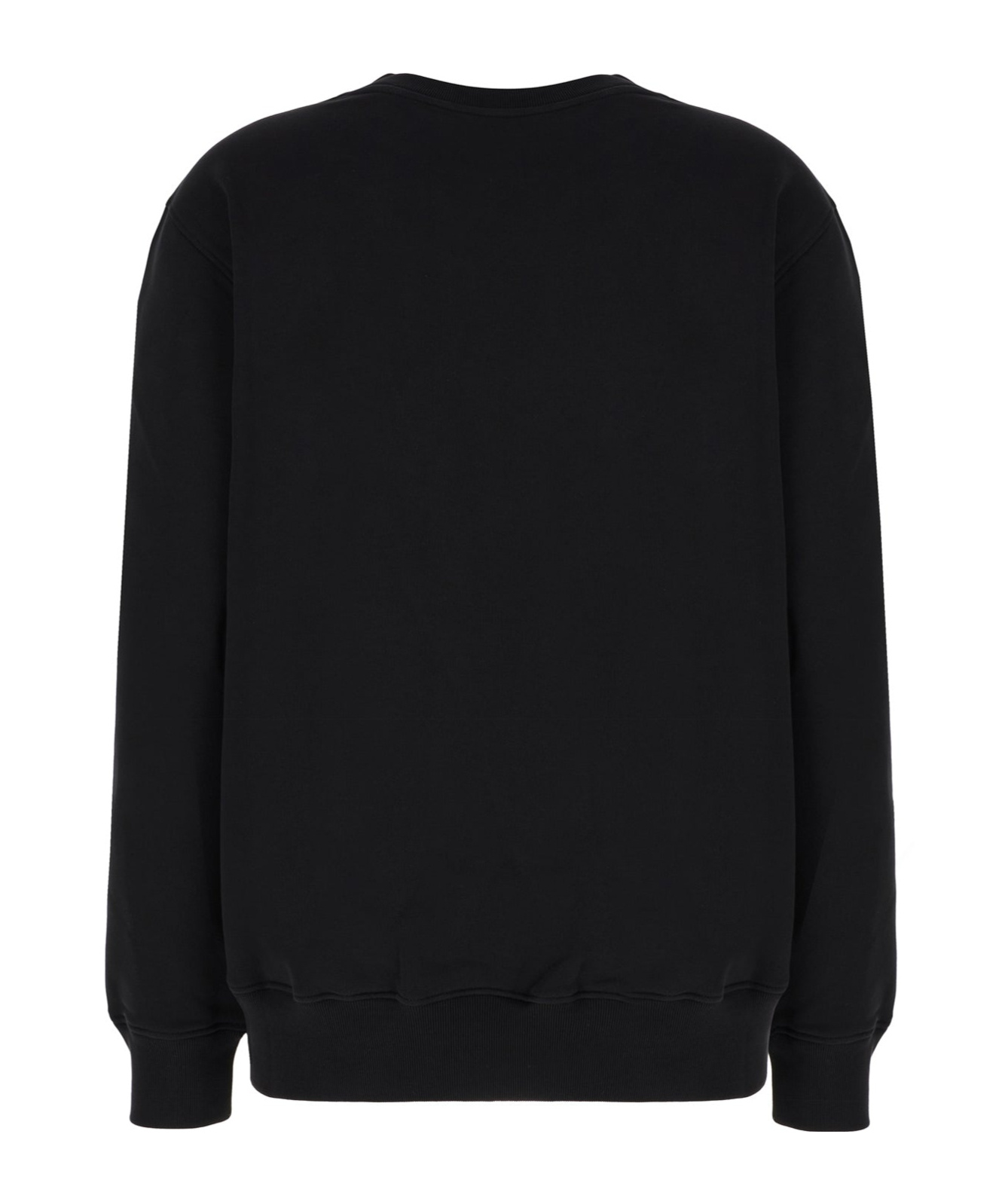 Moschino Crew Neck Knitwear Sweatshirt In Black