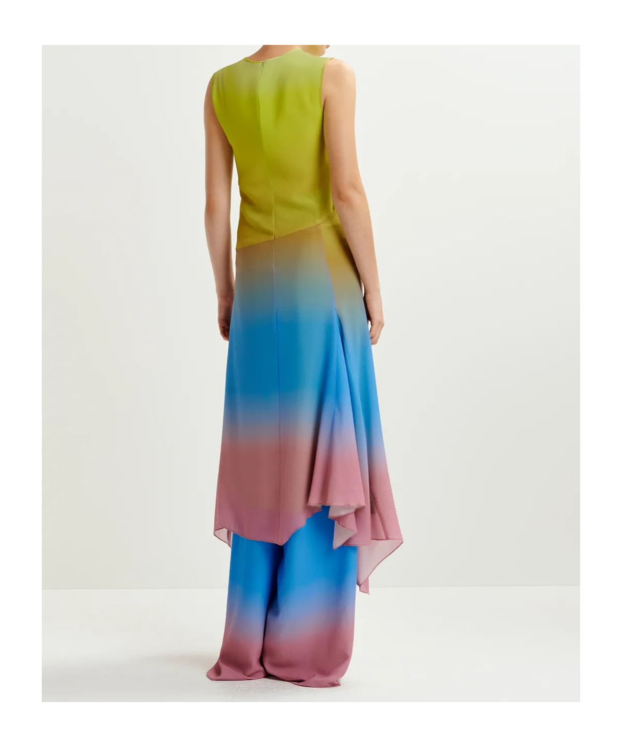 Essentiel Antwerp Tie-dyed Printed Mid-length Dress E In Blue