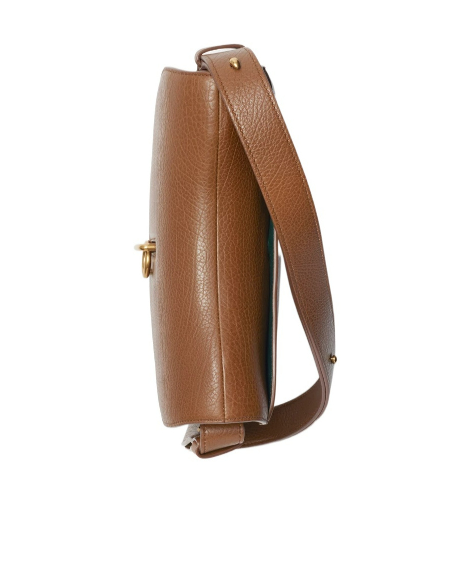 Burberry Rocking Horse Small Leather Saddle Crossbody Bag In Brown