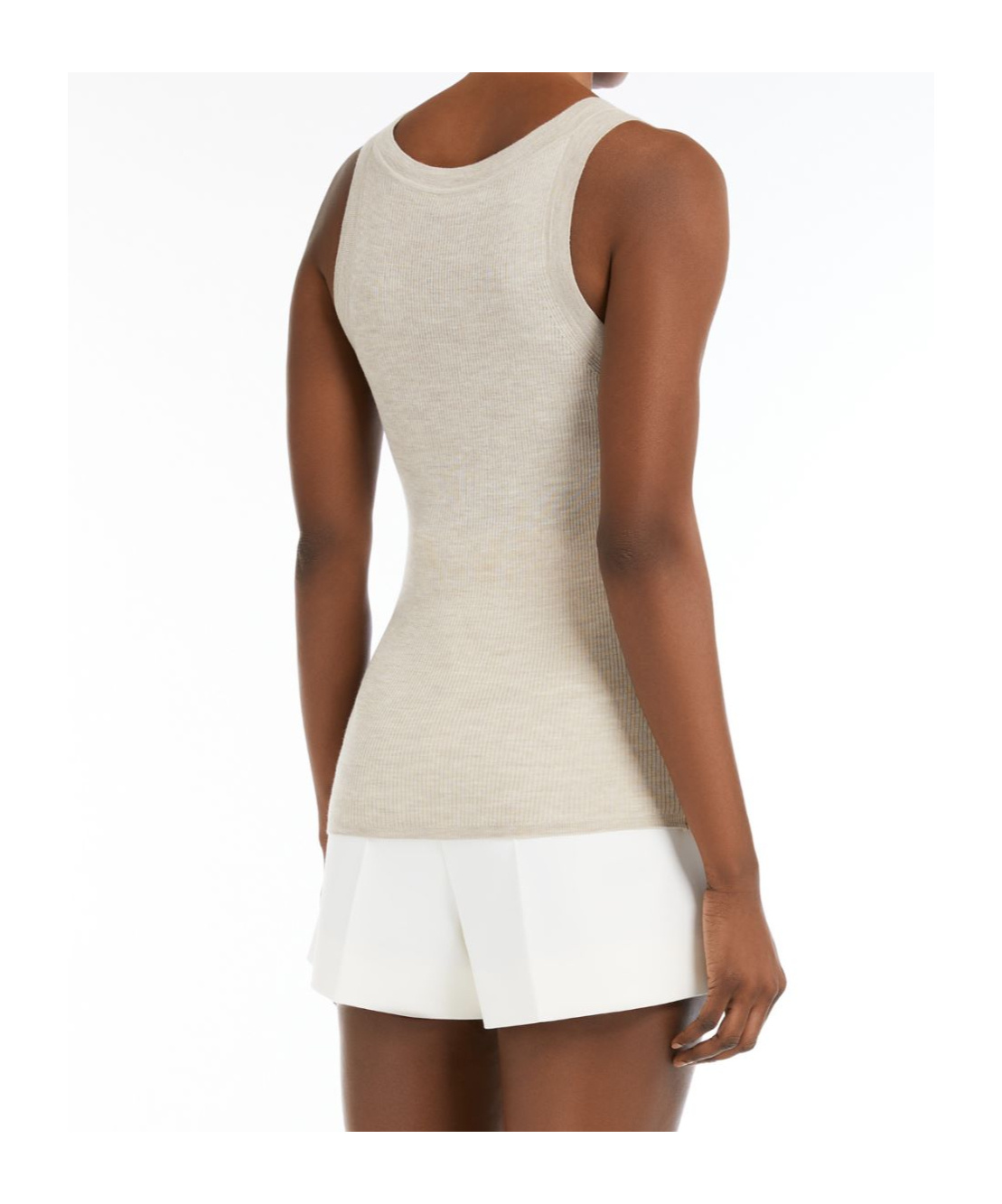 Max Mara Sleeveless Vest In Nude
