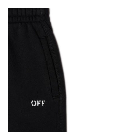 Shop Off-white Off Stamp Cotton Track Pants In Black