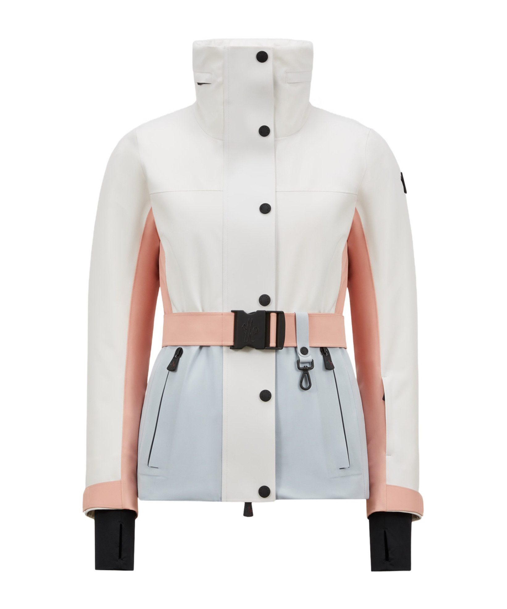 Moncler Hainets Padded Ski Jacket, Women, Multicolour, Size: 2 In White