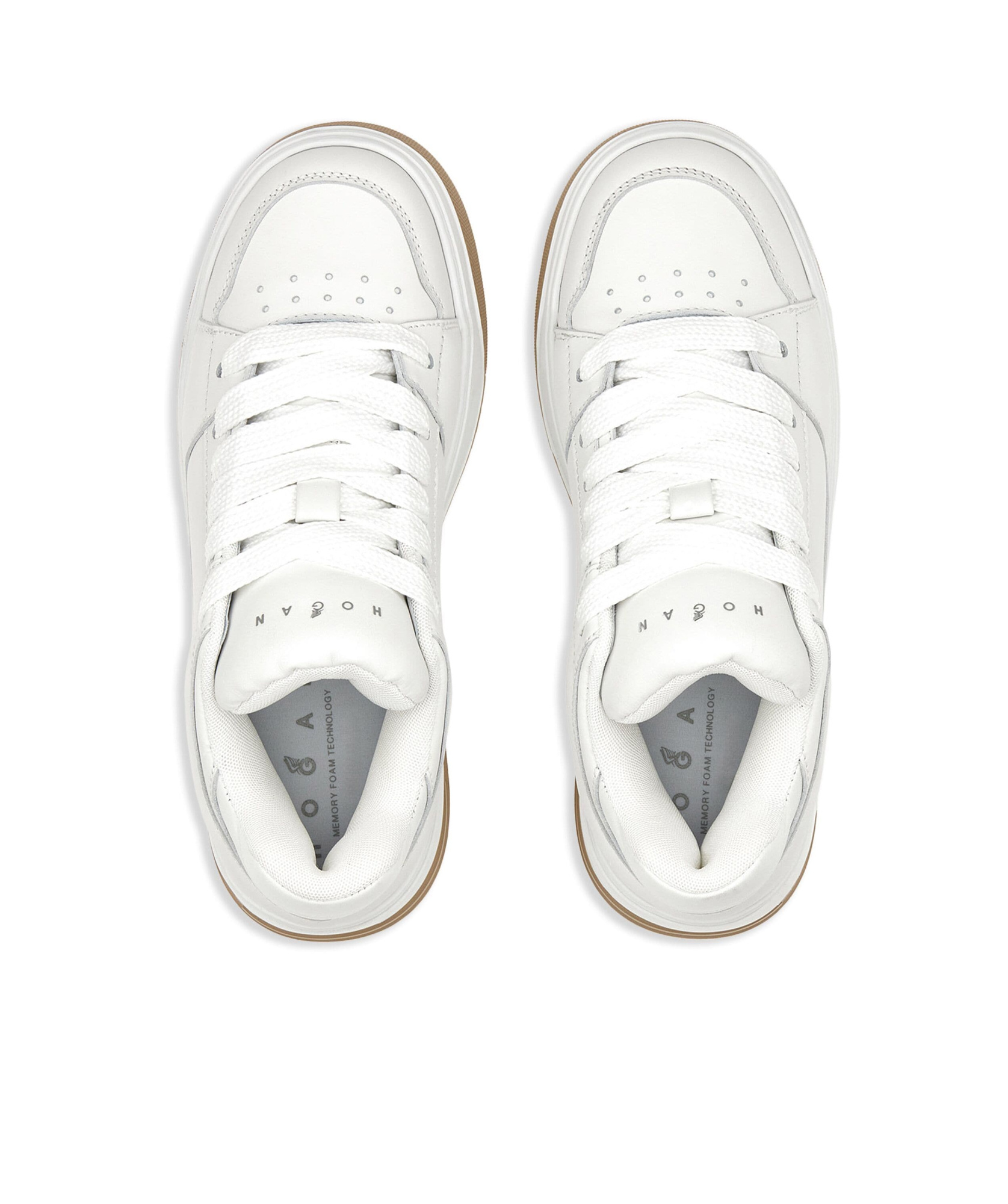 Hogan Men's Leather Sneakers With Logos In White