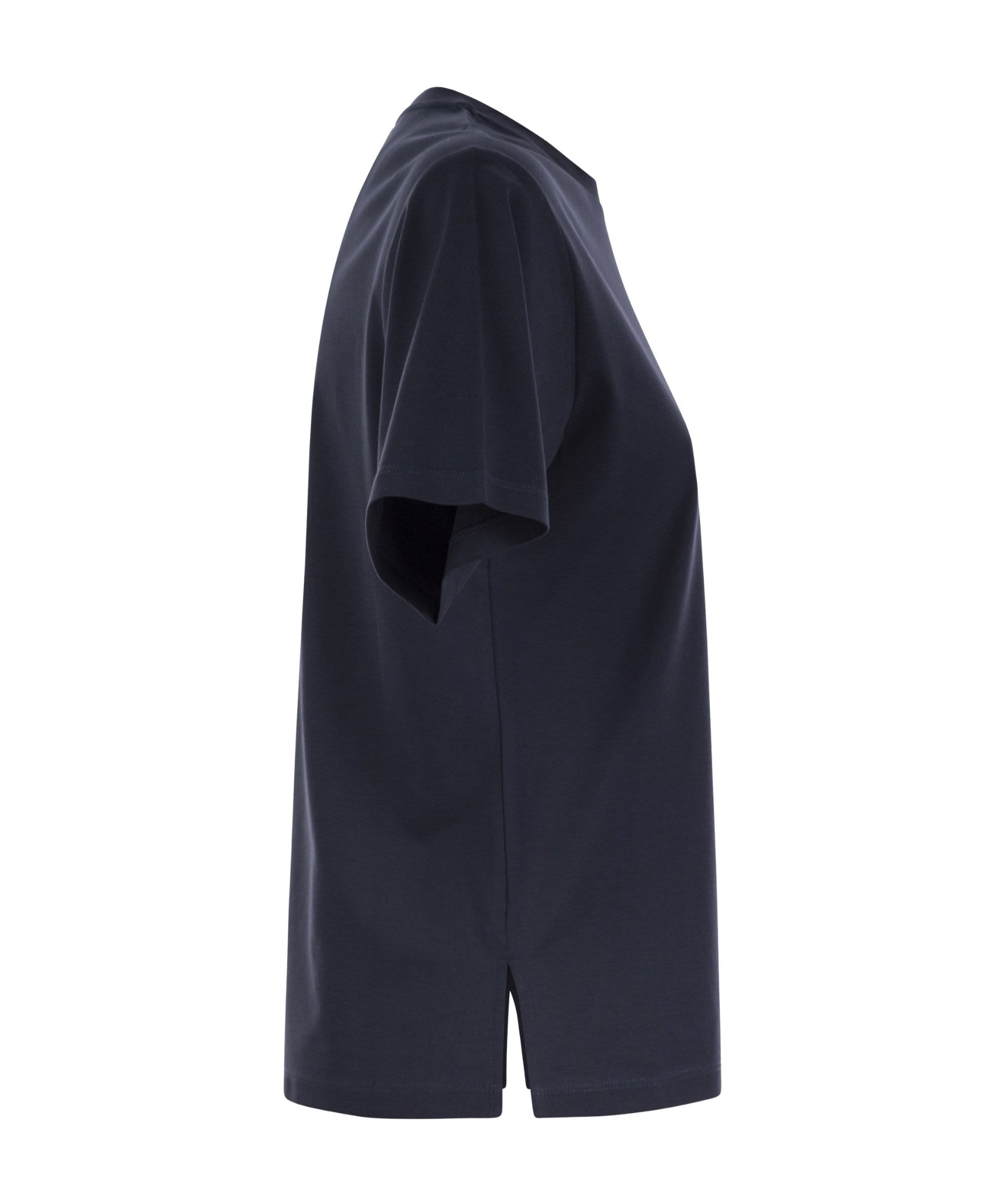 Weekend Max Mara T-shirt With Round Neck And Short Sleeves In Black