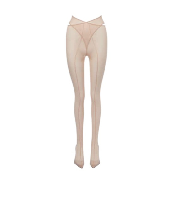 Attico Cheopissima Mesh Over-the-knee Boots In Pink