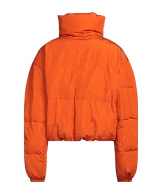 Isabel Marant Solid Color High-neck Down Jacket In Orange