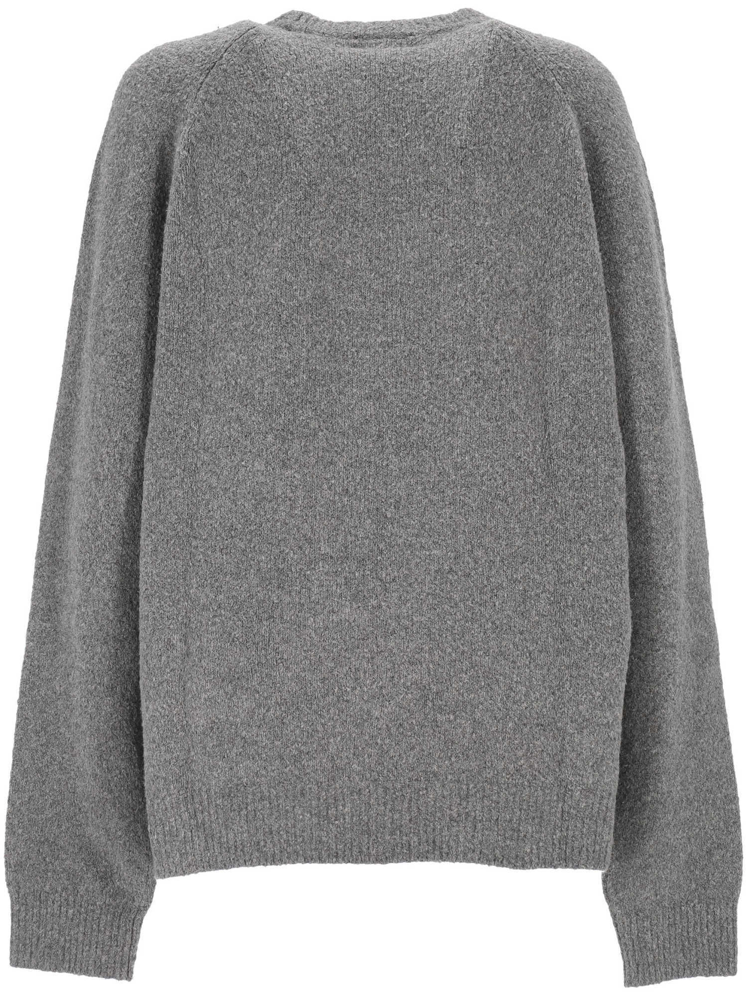 Woolrich Raglan-sleeve Wool Sweater In Gray