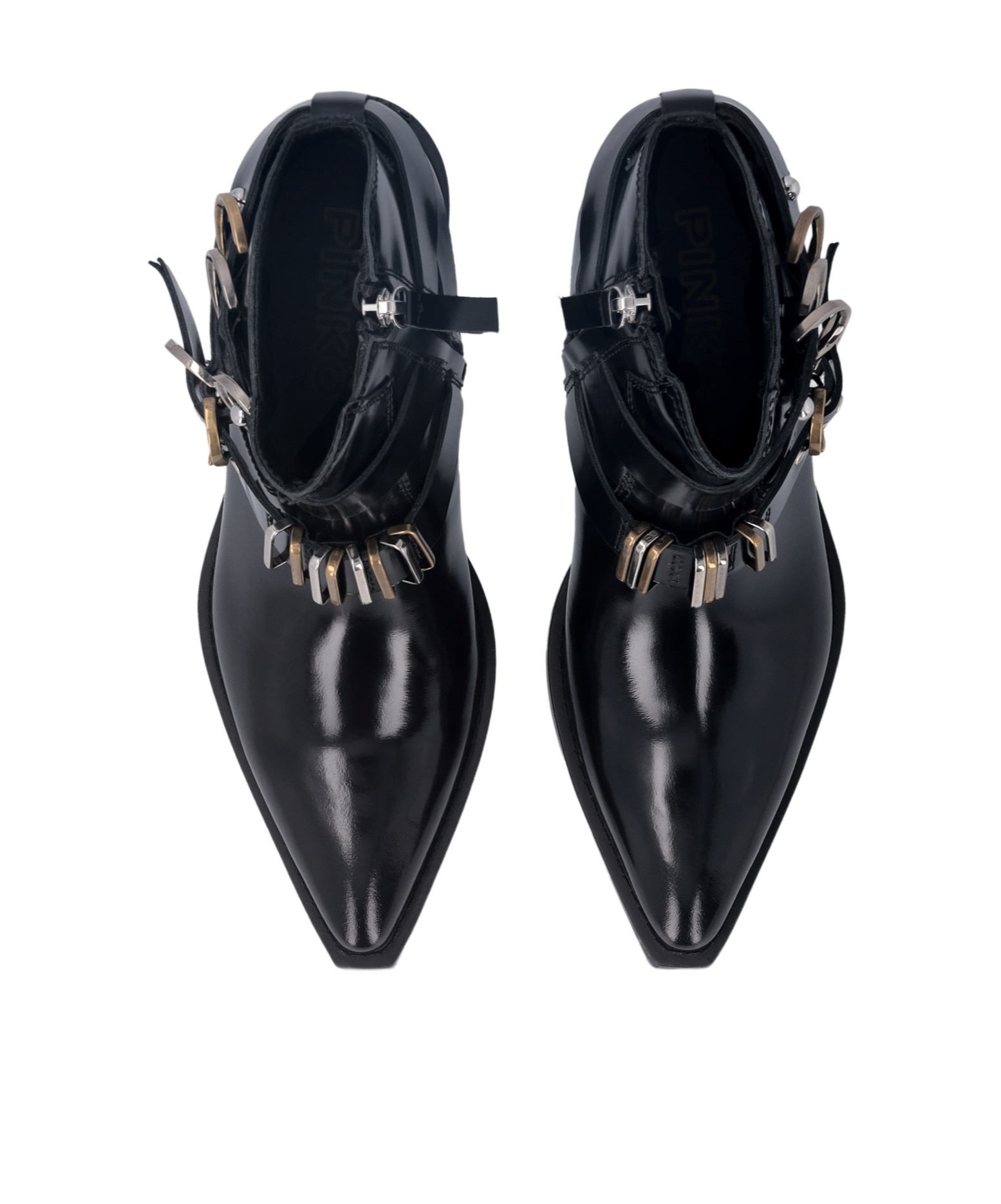 Pinko Pointed Ankle Boots In Black