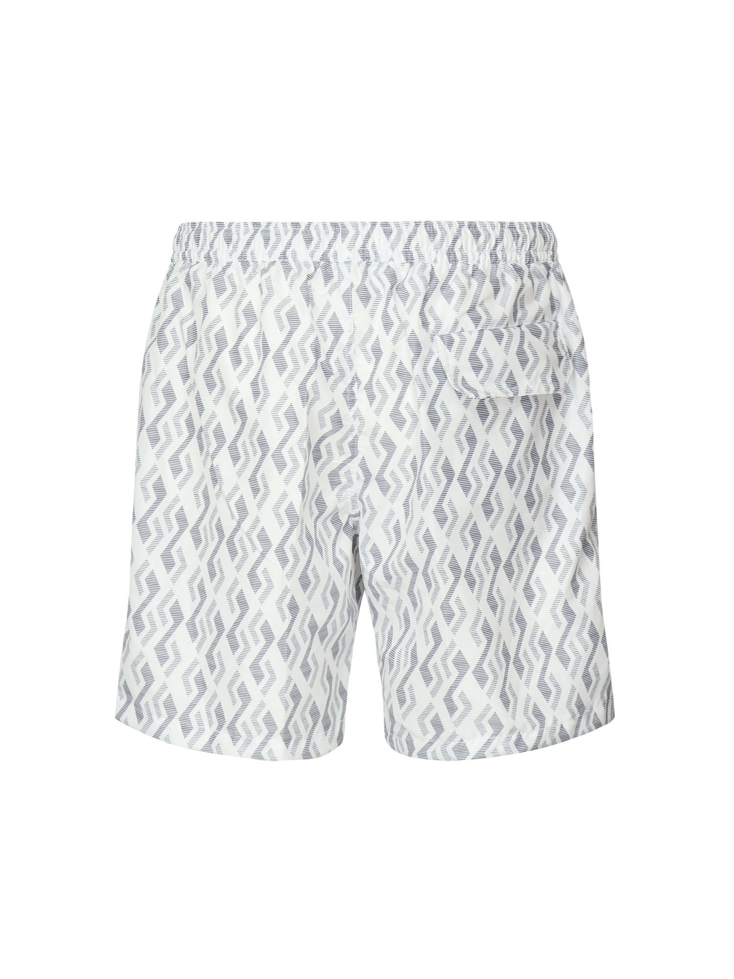 Eleventy Swimming Costume With Geometric Print In Gray