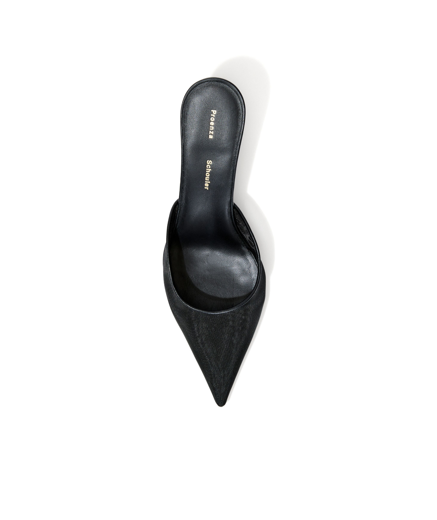 Shop Proenza Schouler Spike Tulle Mesh High Heels Muller Shoes In Black