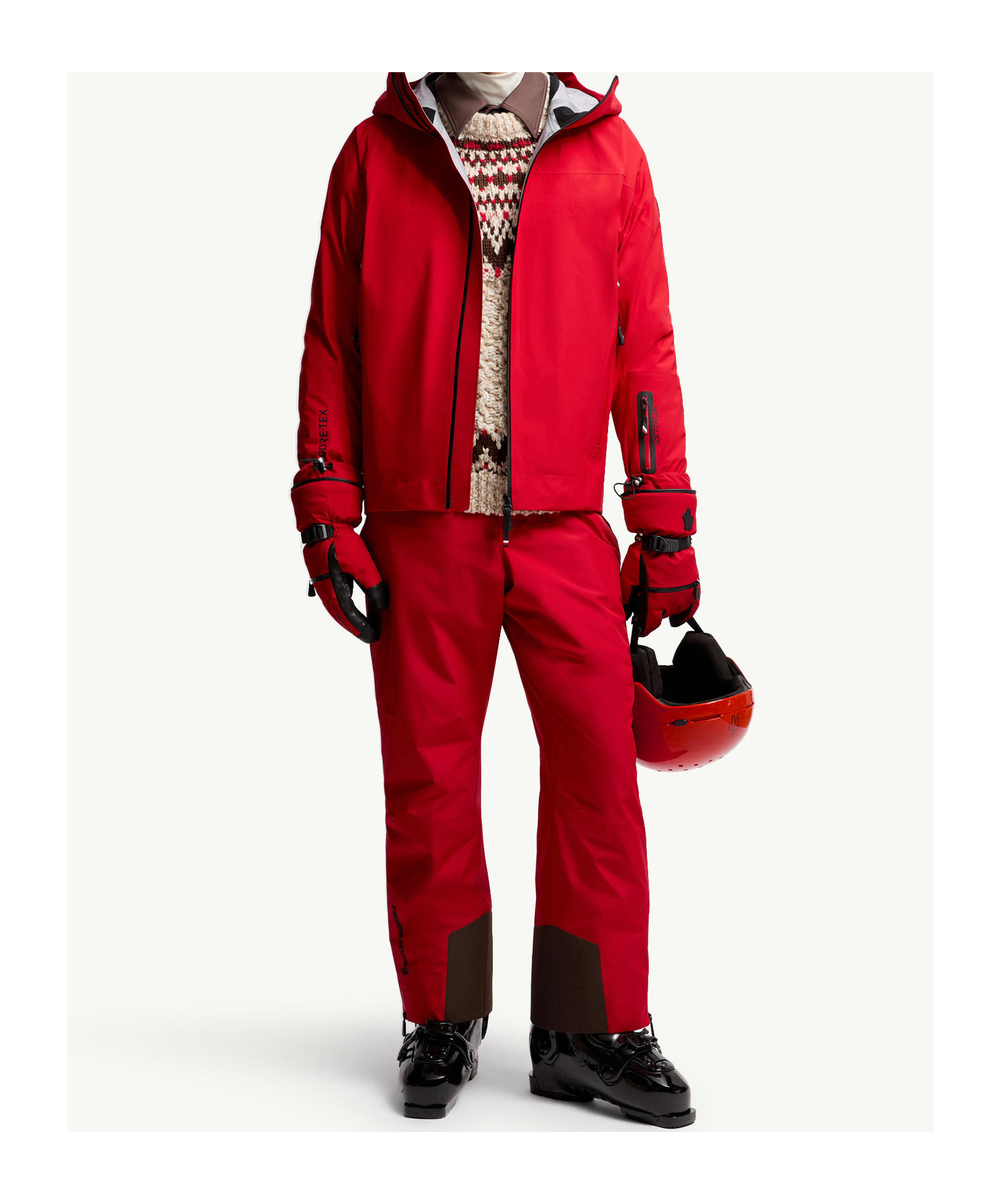 Moncler Hinterburgs Hooded Gore-tex Ski Jacket In Red