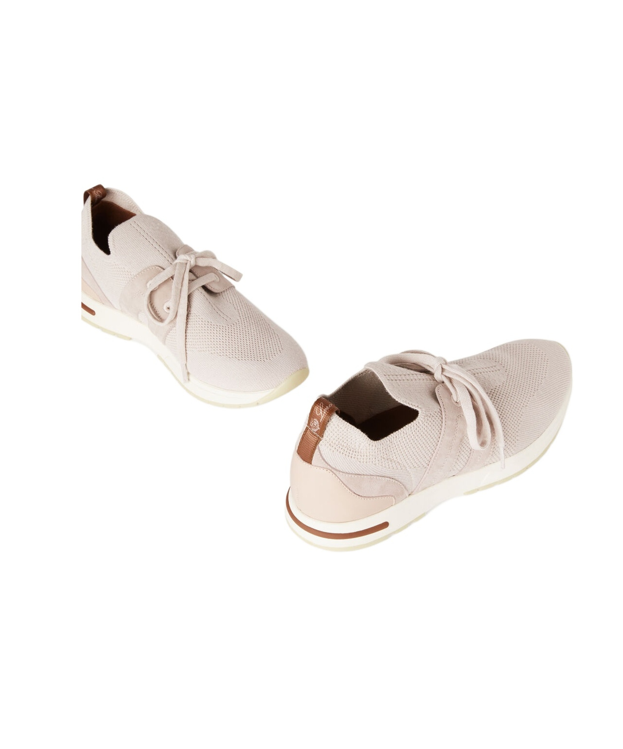 Loro Piana Wool Knitted Low-cut Casual Shoes In Nude