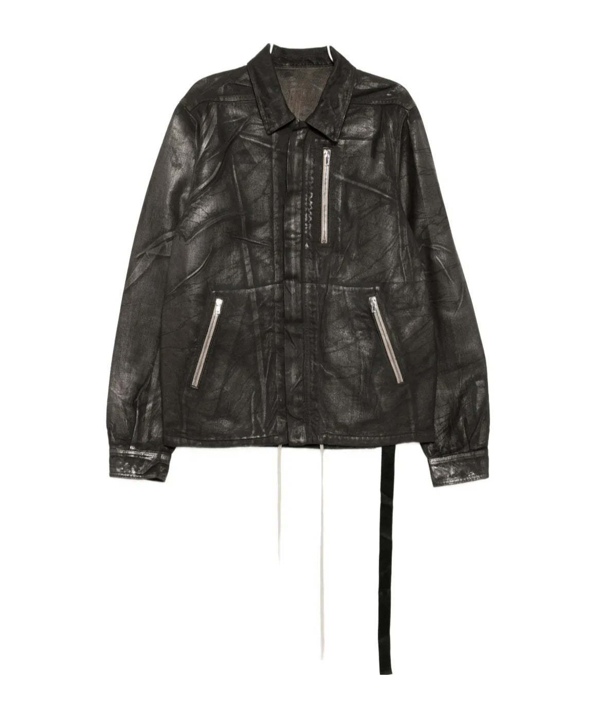 Rick Owens Drkshdw Invisible Zipper Denim Jacket In Black