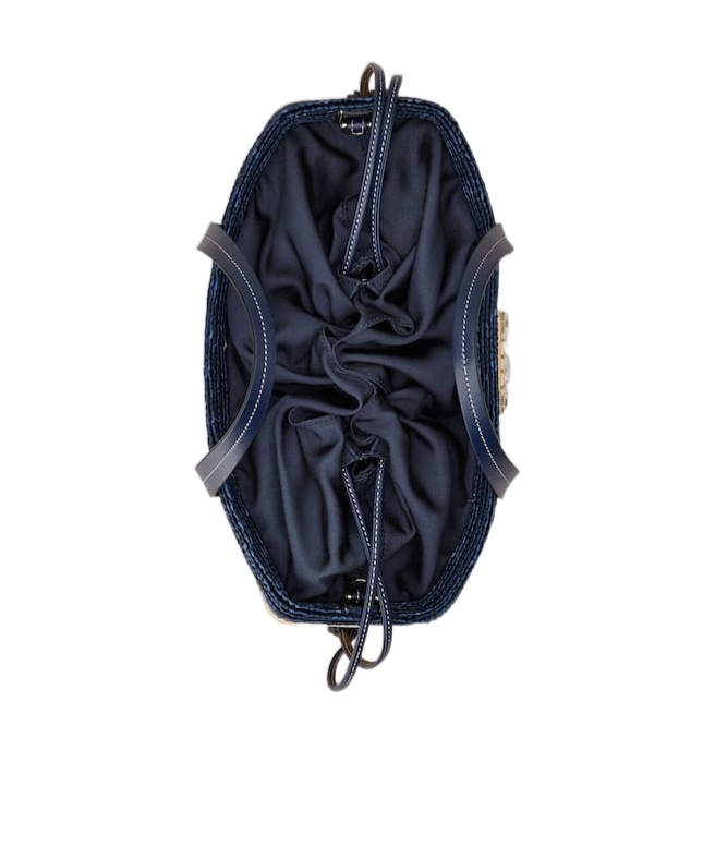 Roger Vivier Viv' Skate Shopping Bag In Raffia