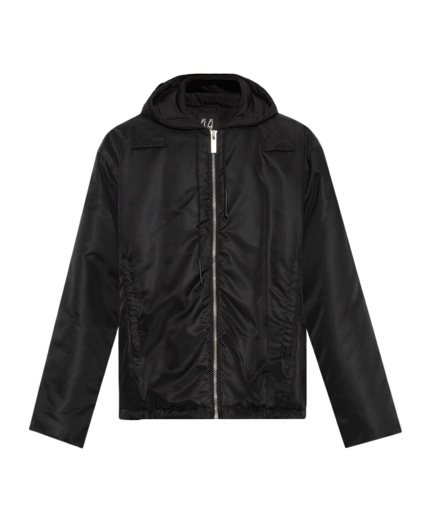 44 Label Group Zip-up Hooded Jacket In Black