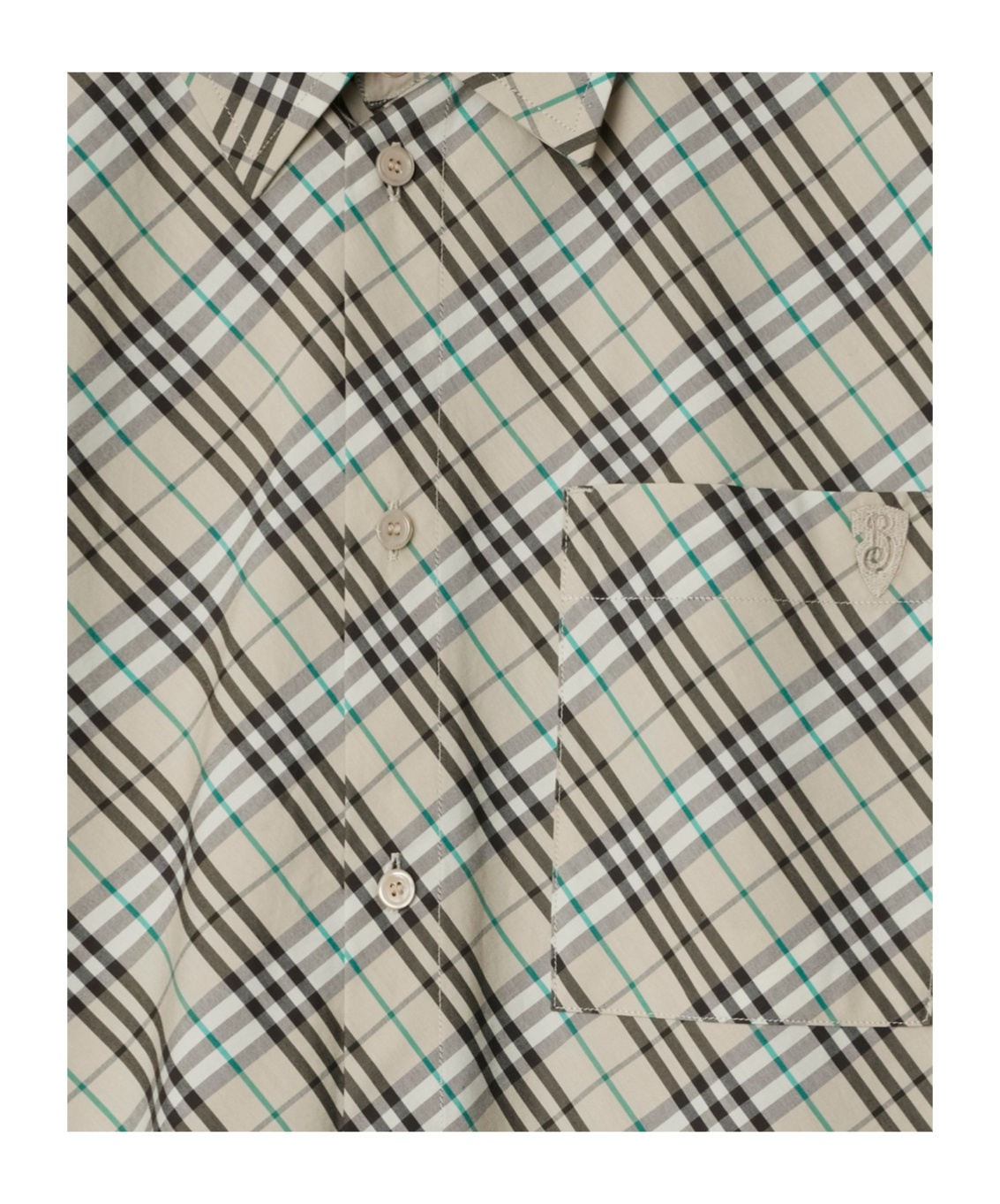 Burberry Checkered Shirt In Nude