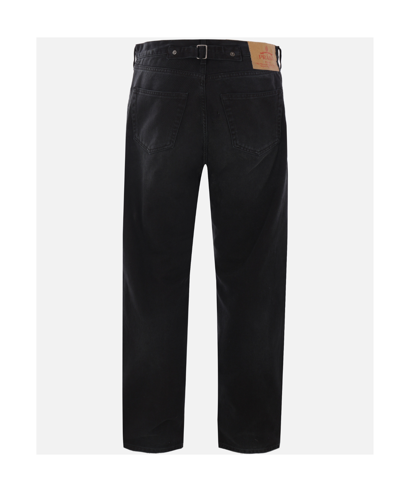 Prada Straight Leg Tapered Jeans In Black