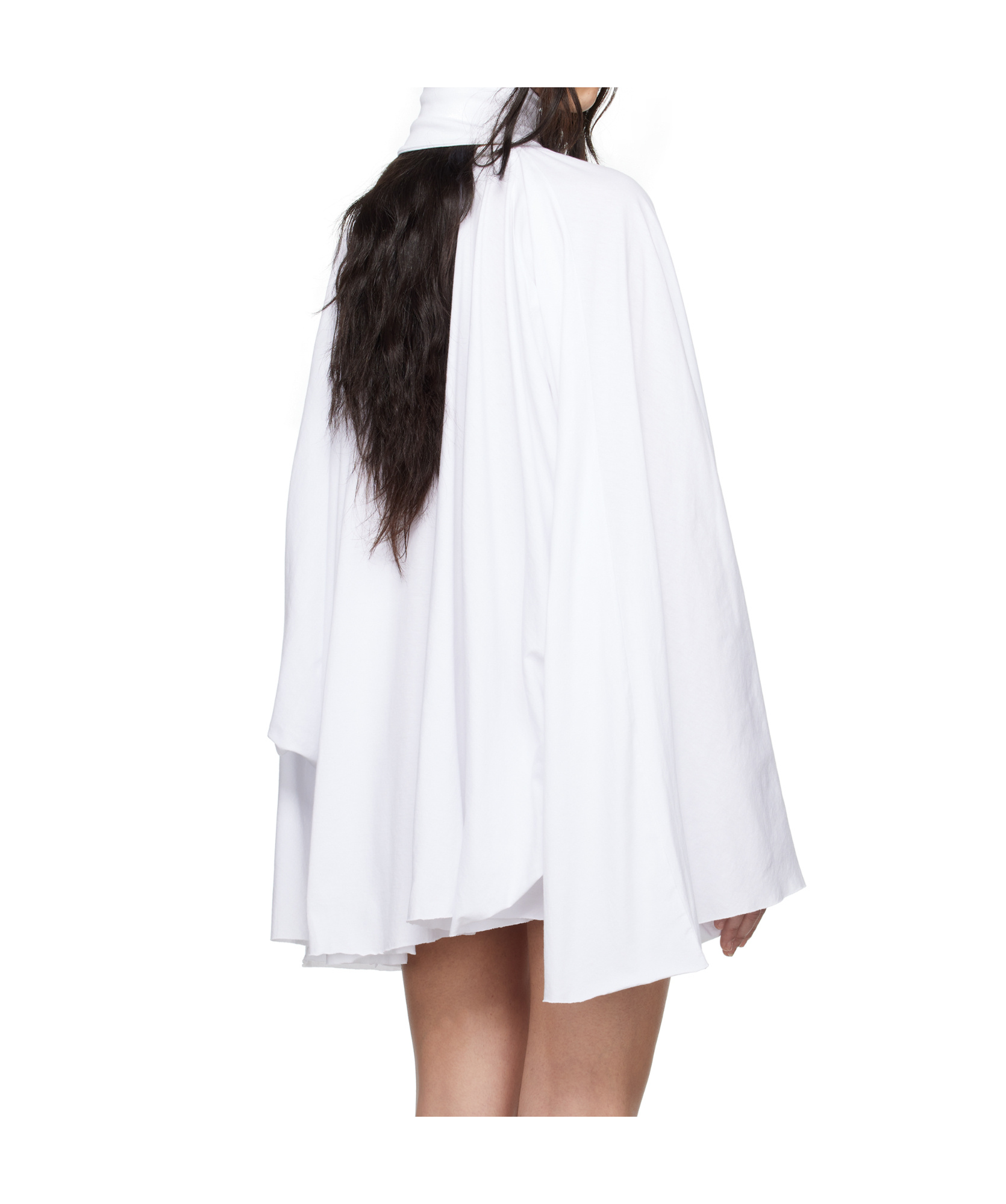 Mm6 Maison Margiela White Basic Jersey Minidress In White