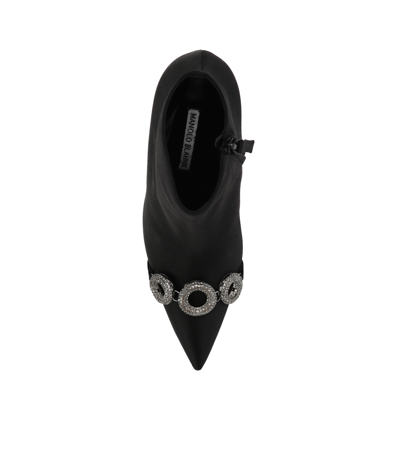 Shop Manolo Blahnik Pointed Short Boots In Black