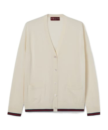 Gucci Extra Fine Cashmere Silk Cardigan In Neutral