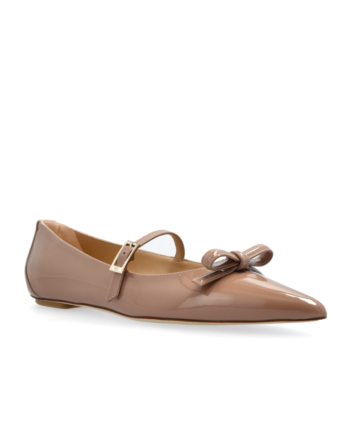 Stuart Weitzman Pointed Ballet Shoes In Brown
