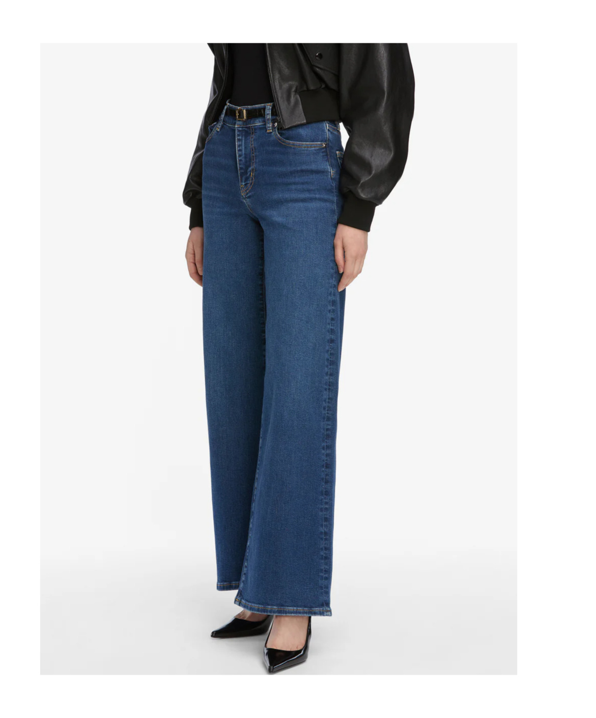 Frame Wide-leg Jeans In Blue