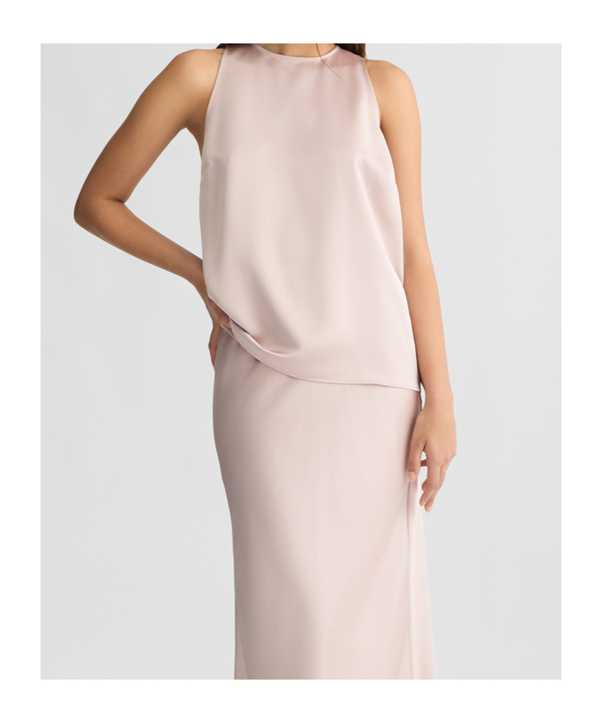 Liu •jo Liu Jo Pink Satin Top With A Bow